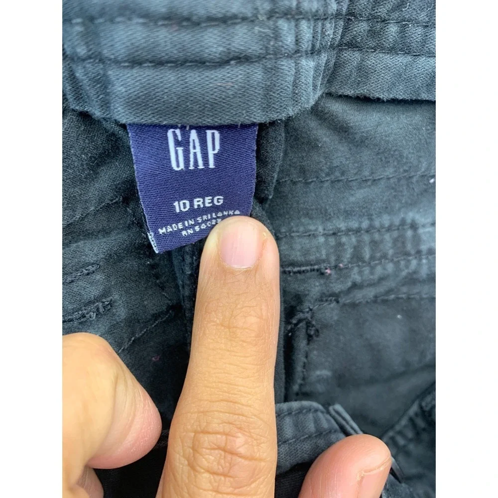 Gap Relaxed Fit‎ Cargo Pants Boys 10 Gray Dark Wash Straight Leg Outdoor Hiking